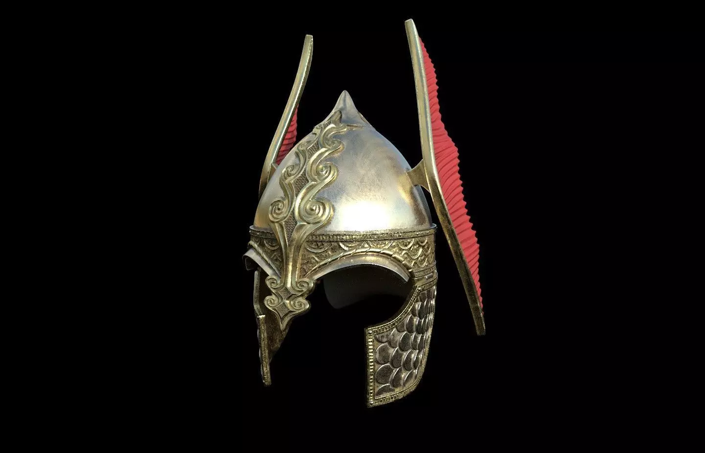 Elendil of Numenor Helmet  LOTR  3d  DIGITAL DOWNLOAD FILE 3D print model_0
