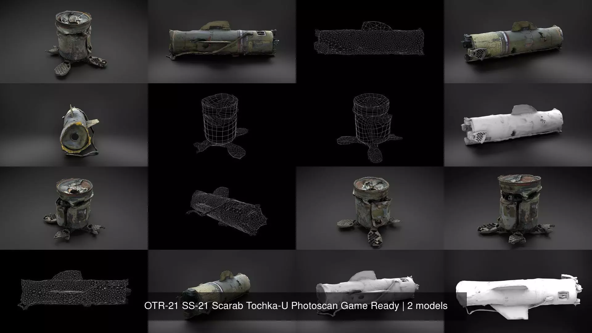 OTR-21 SS-21 Scarab Tochka-U Photoscan Game Ready 3D Model Collection_0