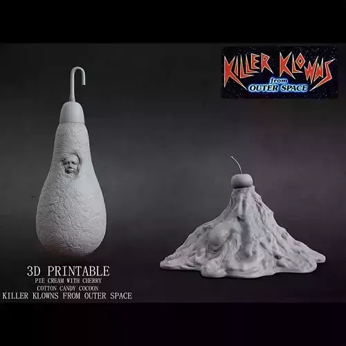 3D PRINTABLE KILLER KLOWNS COTTON CANDY AND CREAM PACK 3D print model