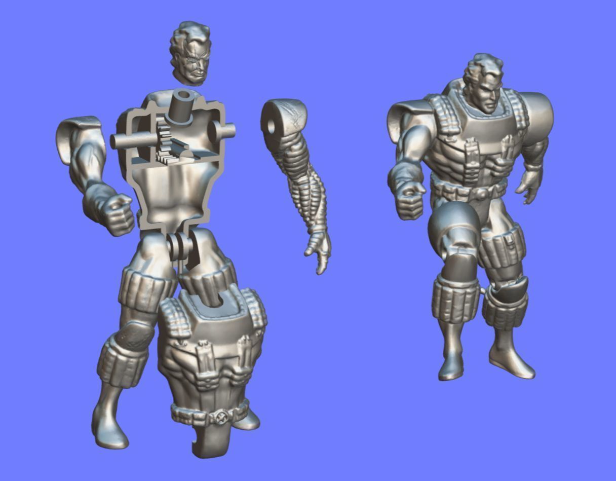 90s TOYBIZ CABLE FIGURE - 3D SCAN 3D print model_11