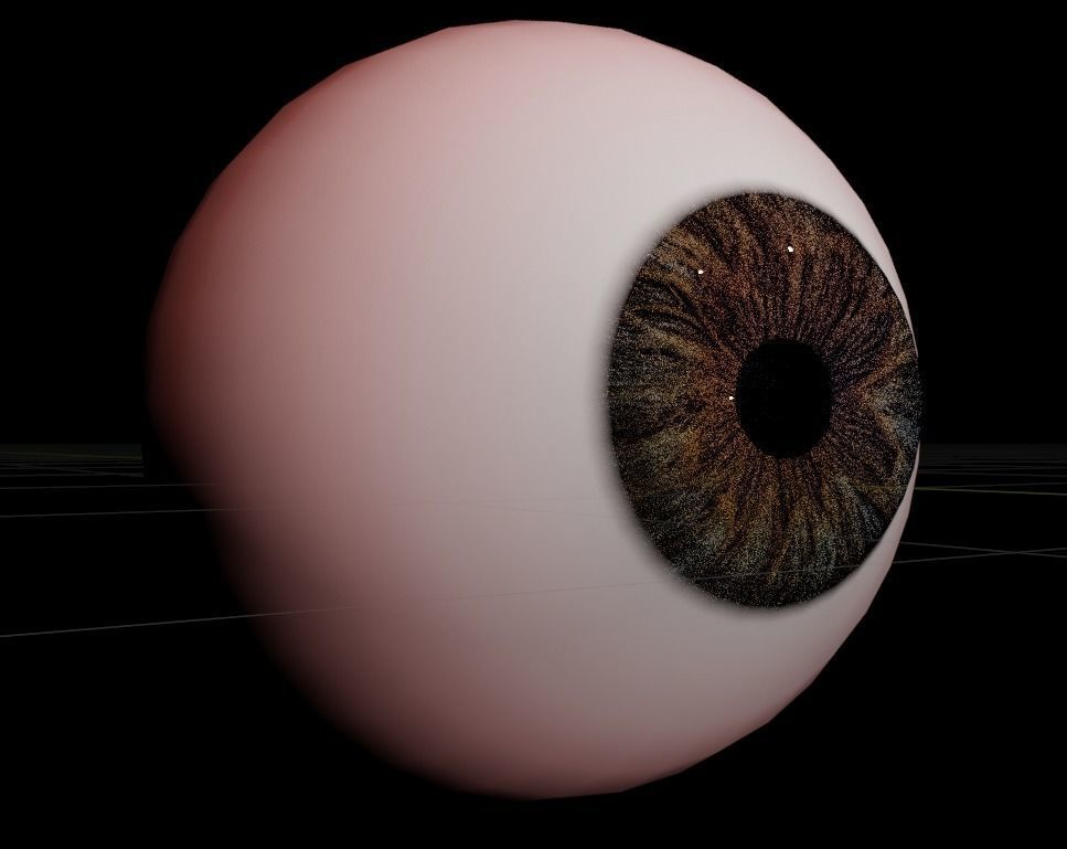 Human Eye Low-poly 3D model_2