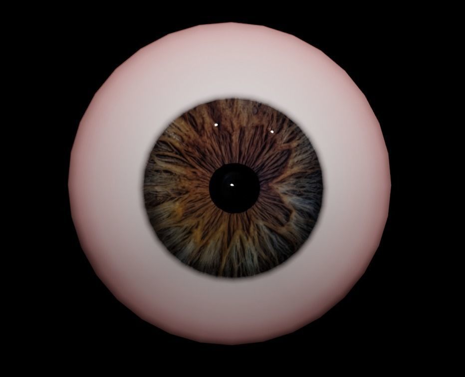 Human Eye Low-poly 3D model_1
