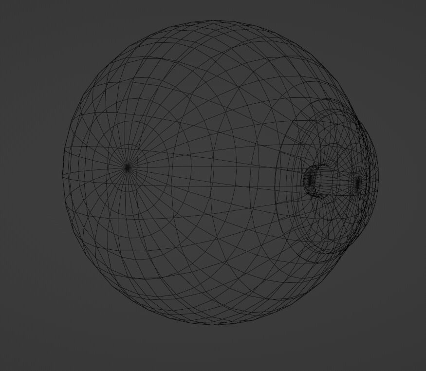 Human Eye Low-poly 3D model_5