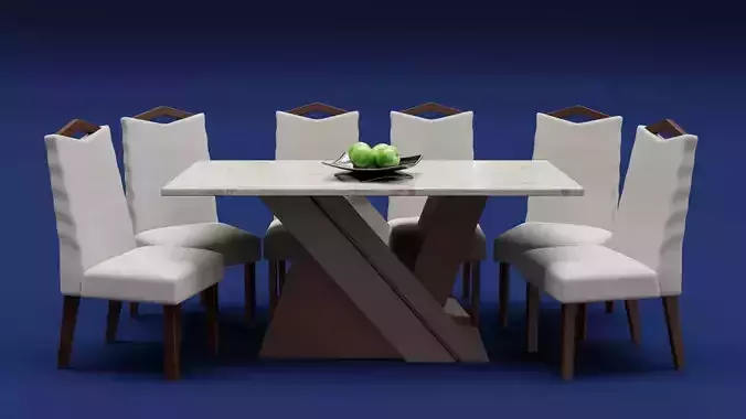 Modern Wood Table 6 seats