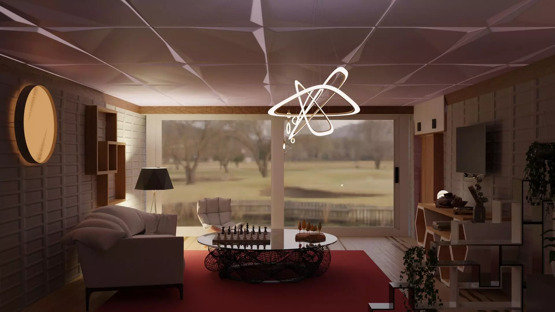 architectural Interior scene 3D model