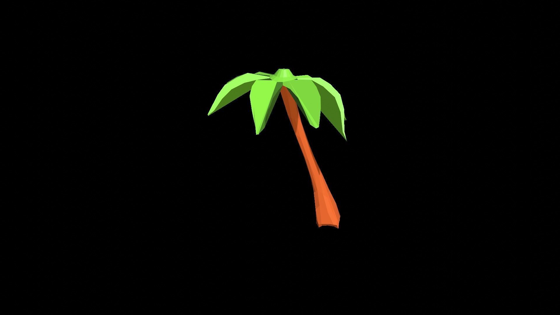 Palm Tree Low Poly Low-poly 3D model_6