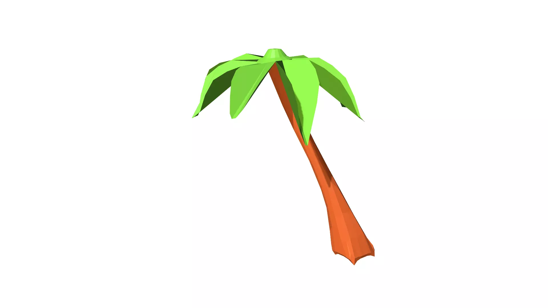 Palm Tree Low Poly Low-poly 3D model_0