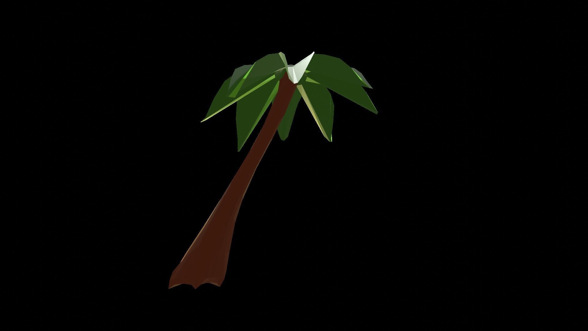 Palm Tree Low Poly Low-poly 3D model_4