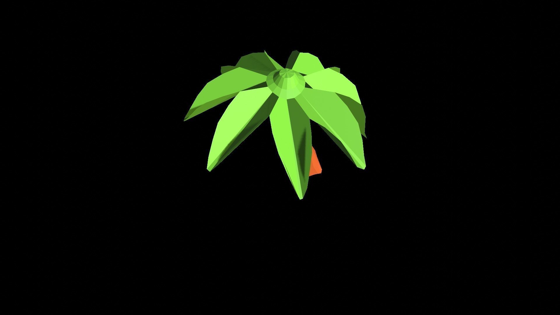Palm Tree Low Poly Low-poly 3D model_5
