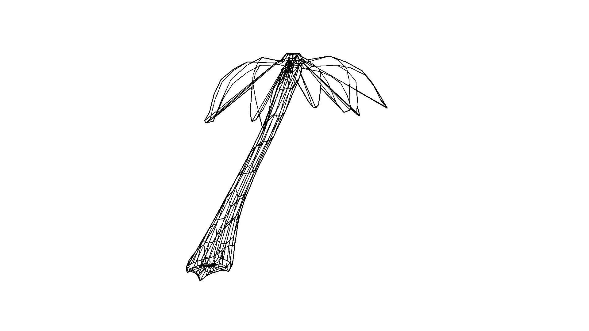 Palm Tree Low Poly Low-poly 3D model_7