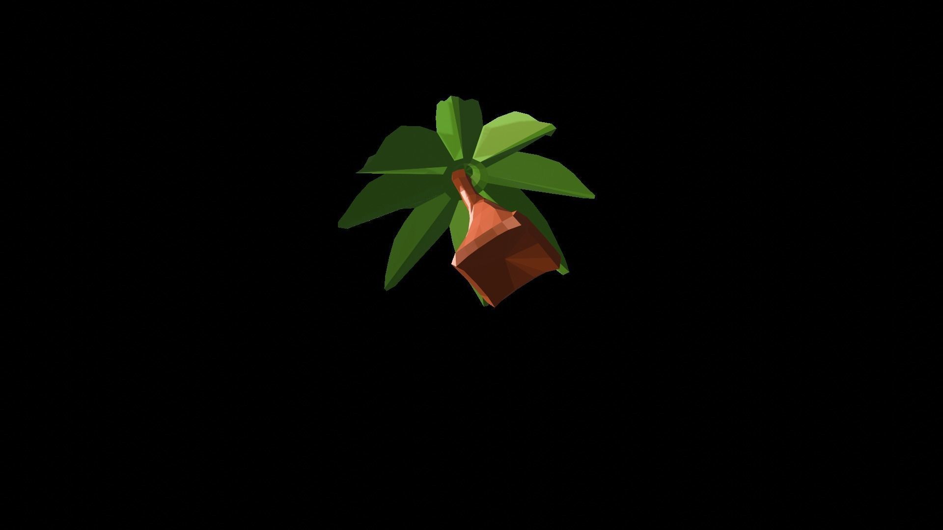 Palm Tree Low Poly Low-poly 3D model_3