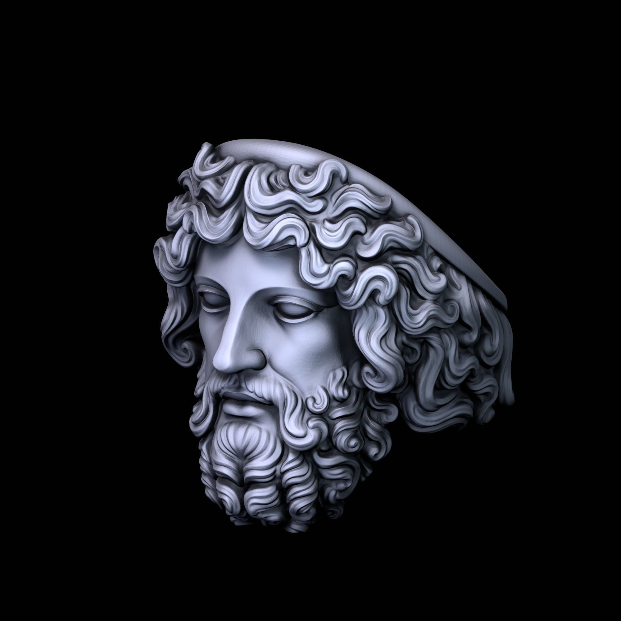 Zeus Ring  3D print model_3