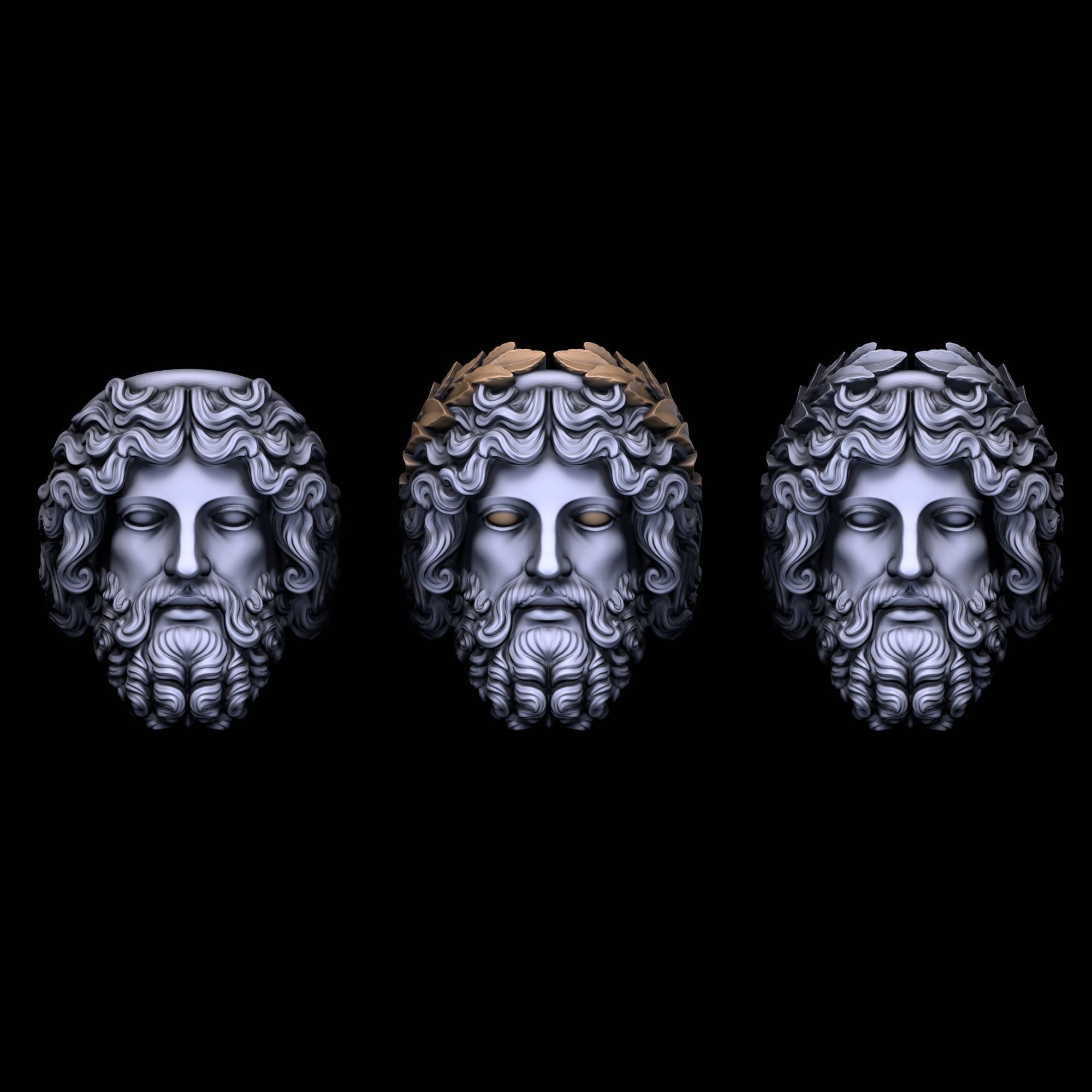 Zeus Ring  3D print model_12