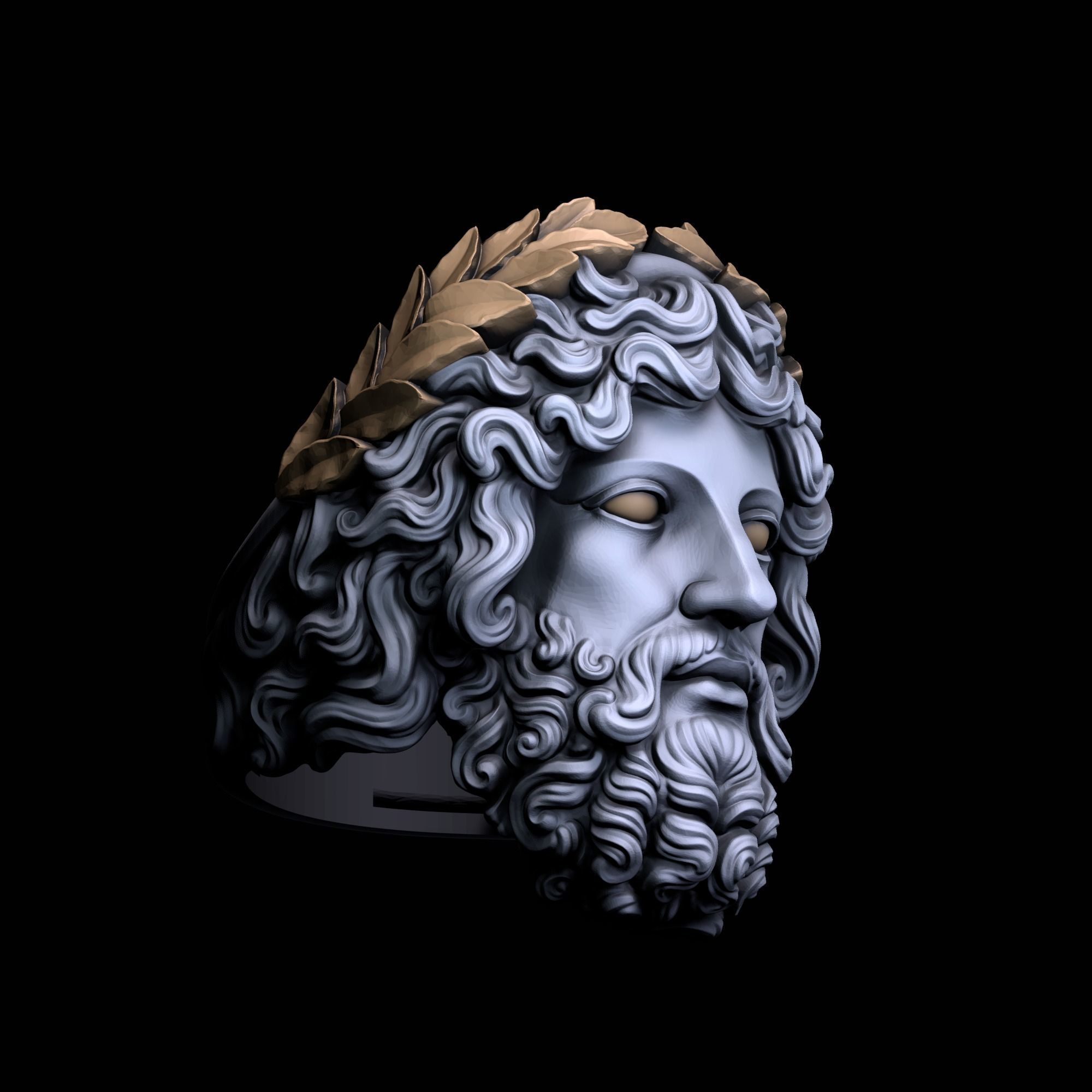 Zeus Ring  3D print model_6