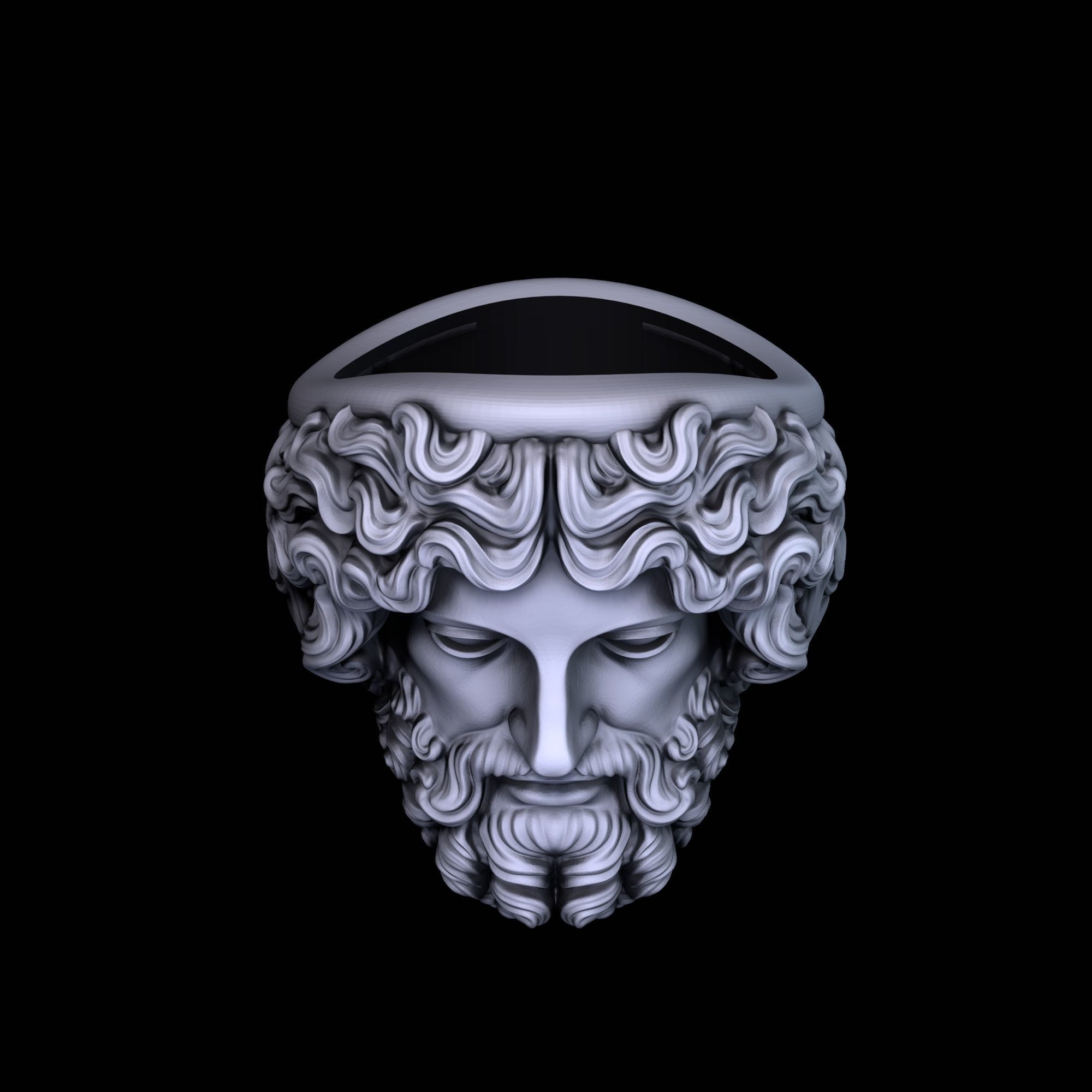 Zeus Ring  3D print model_11