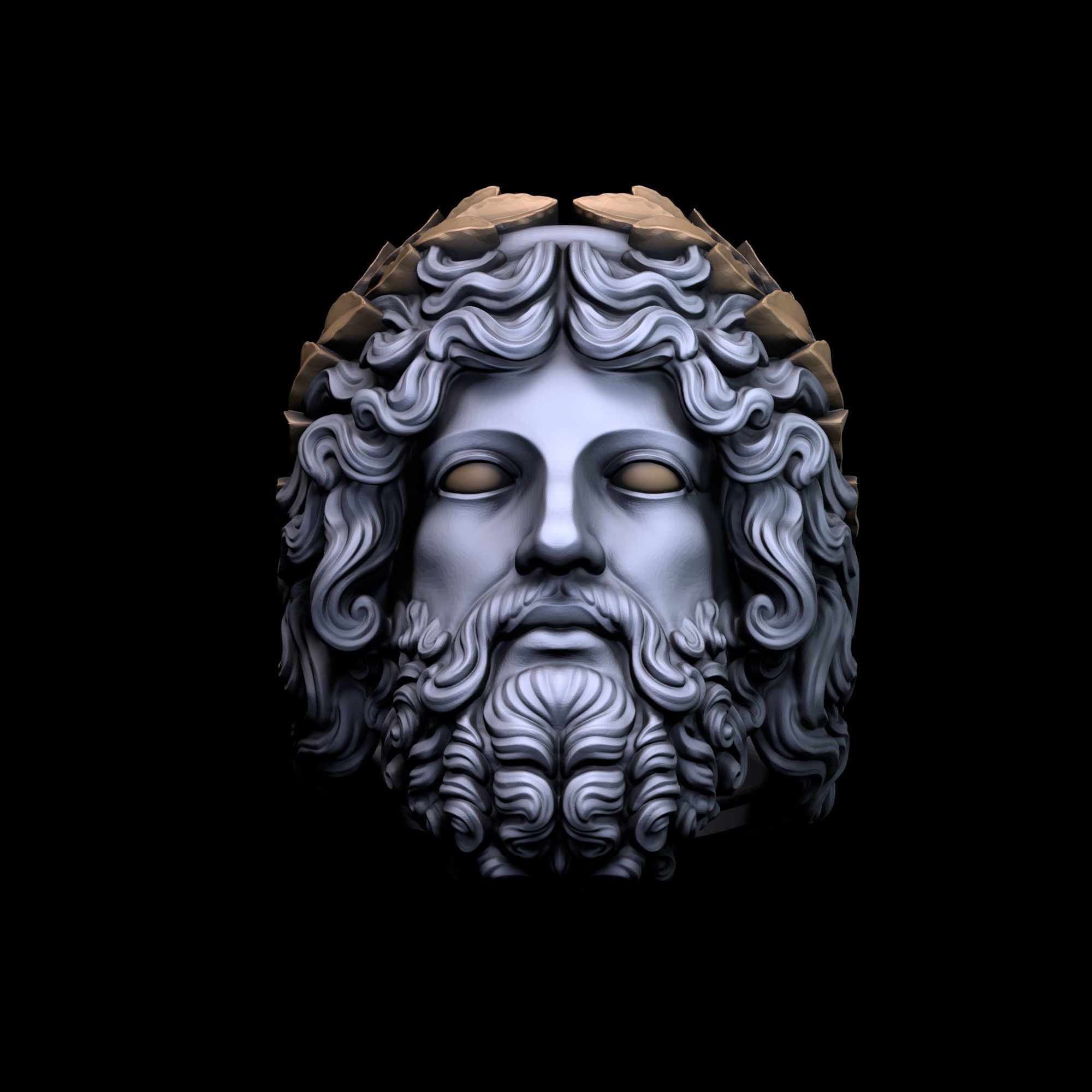 Zeus Ring  3D print model_4
