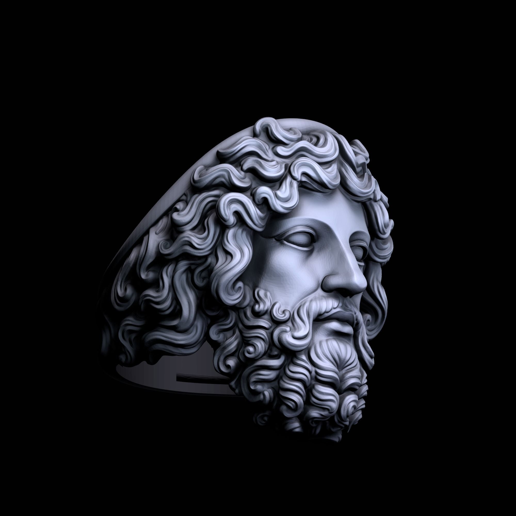 Zeus Ring  3D print model_7