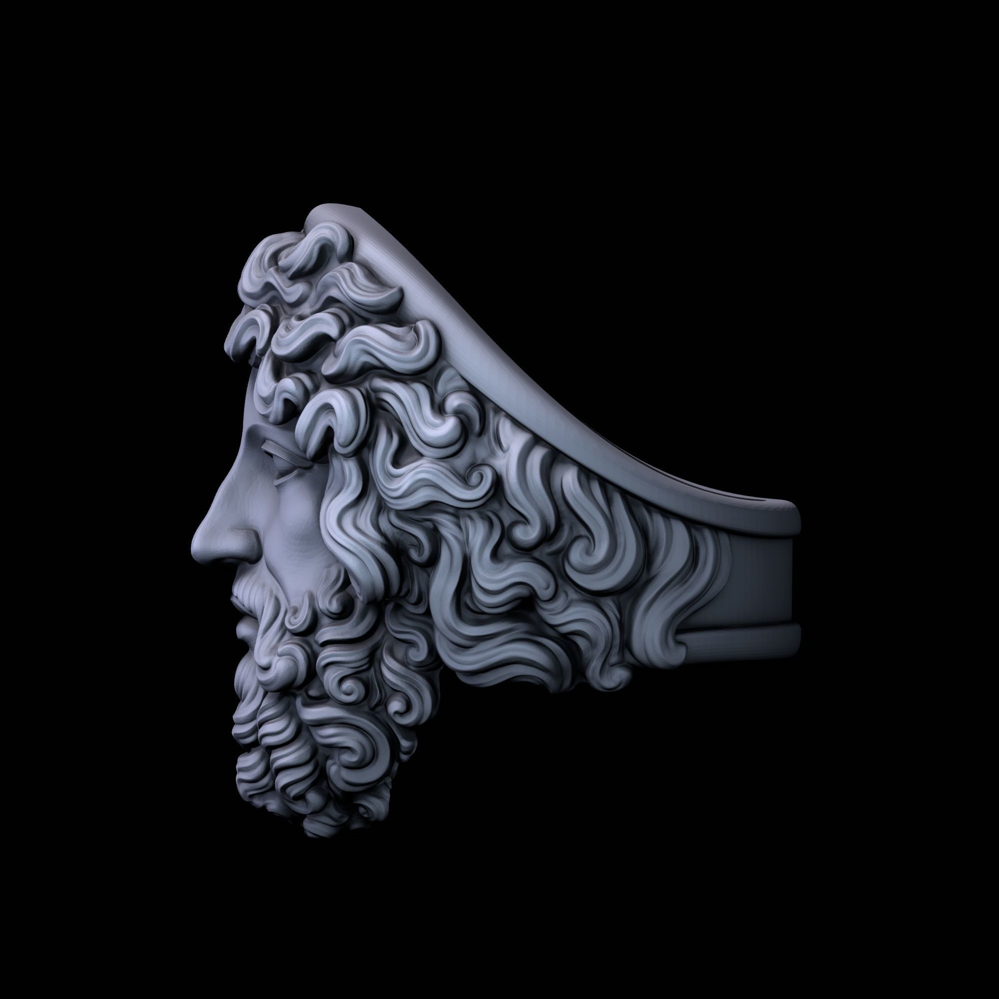 Zeus Ring  3D print model_9