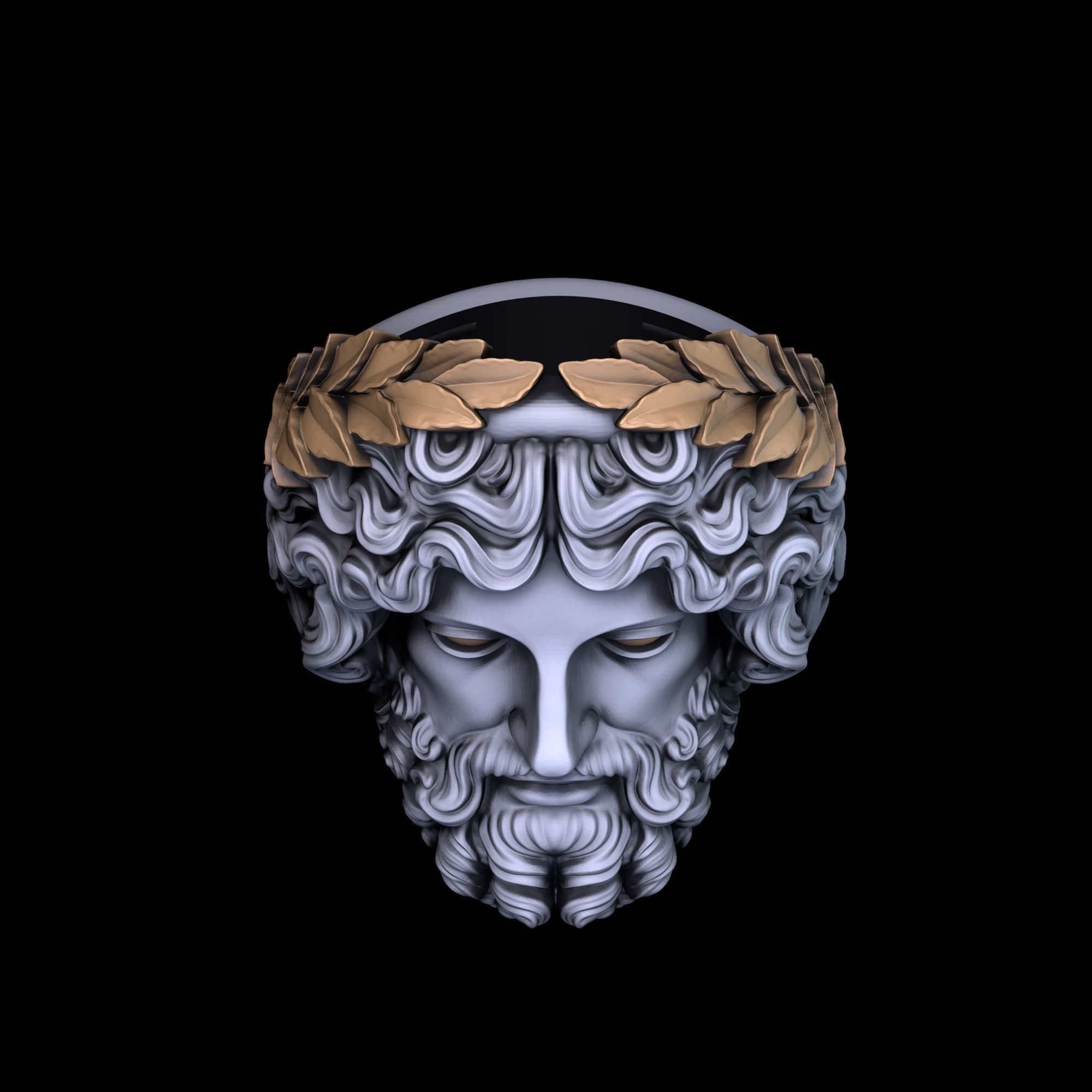 Zeus Ring  3D print model_10