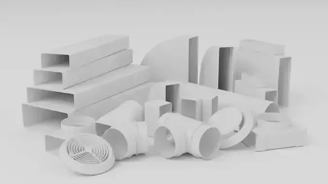 Air ventilation Low-poly 3D model