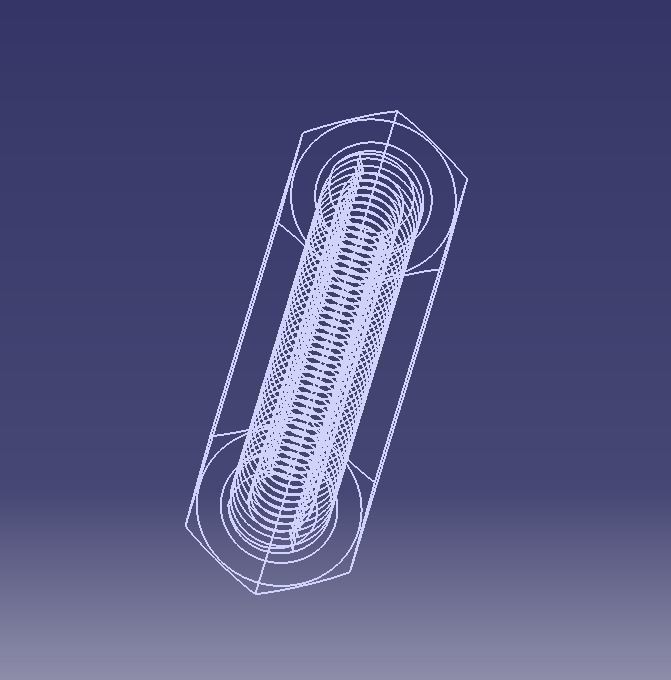 M4 Hexagonal Stud Connector  3D print model_4