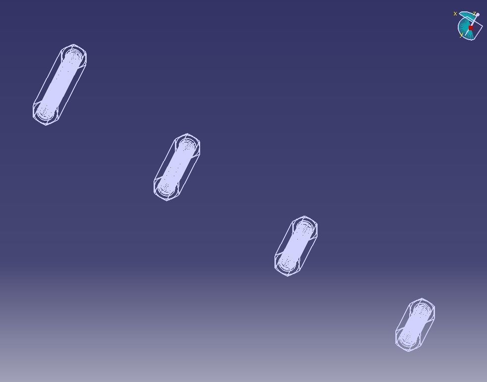 M4 Hexagonal Stud Connector  3D print model_10