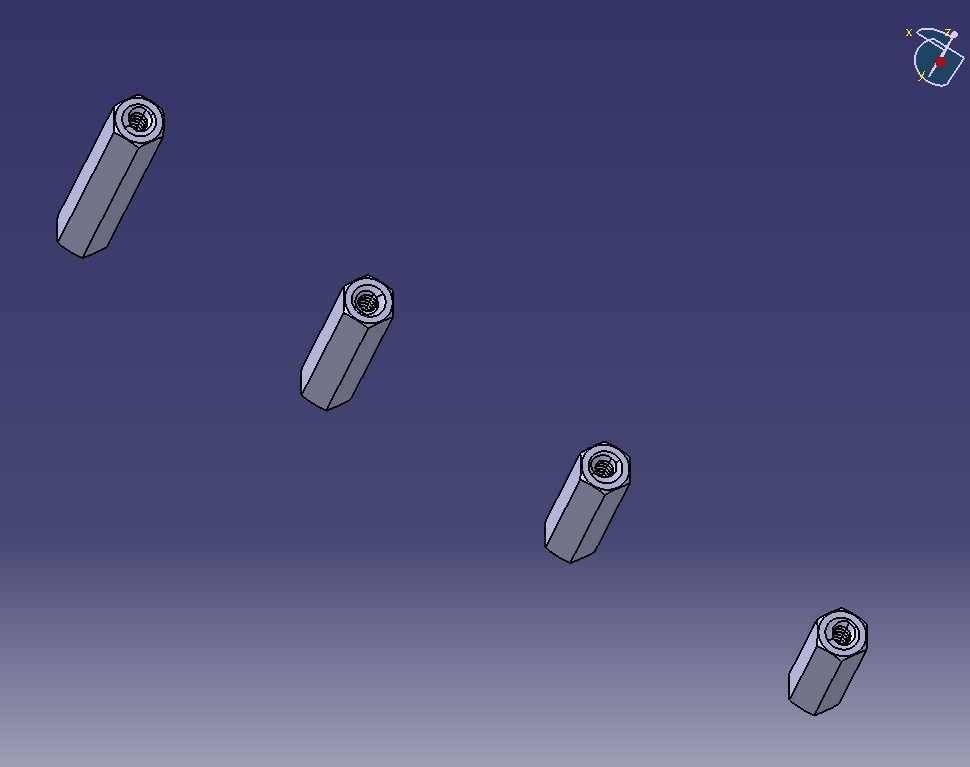 M4 Hexagonal Stud Connector  3D print model_9