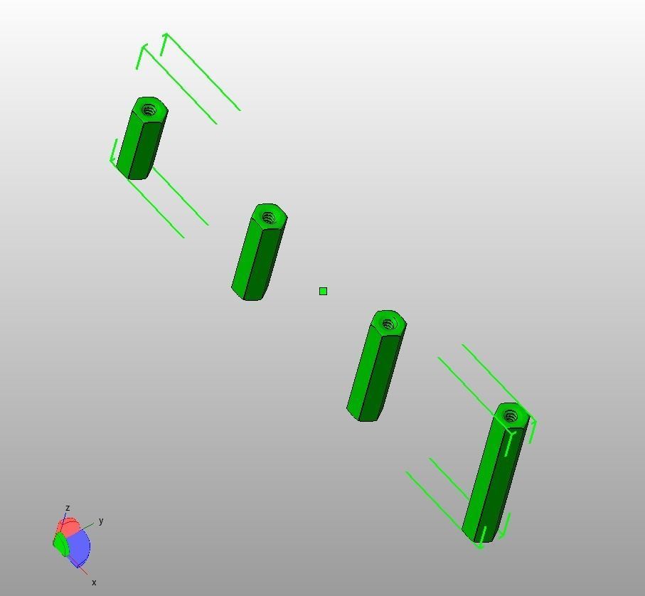 M4 Hexagonal Stud Connector  3D print model_15