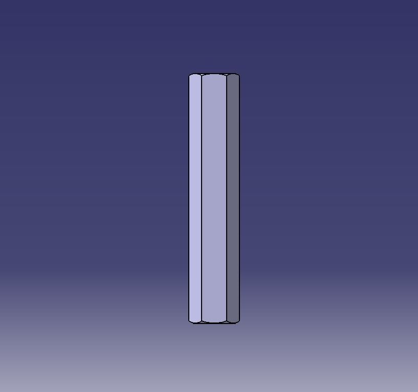 M4 Hexagonal Stud Connector  3D print model_16
