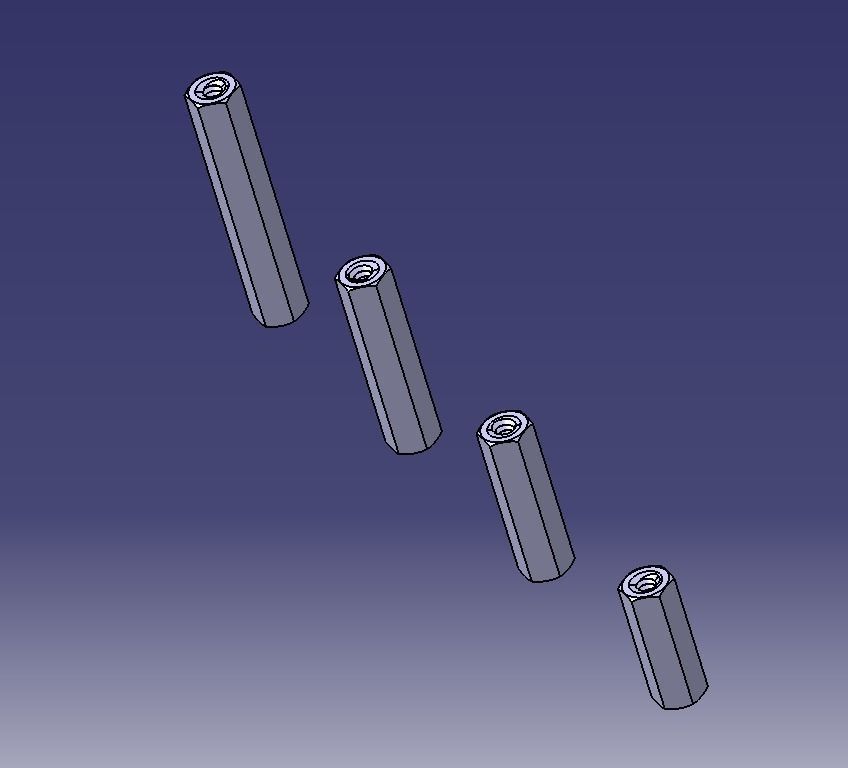 M4 Hexagonal Stud Connector  3D print model_7