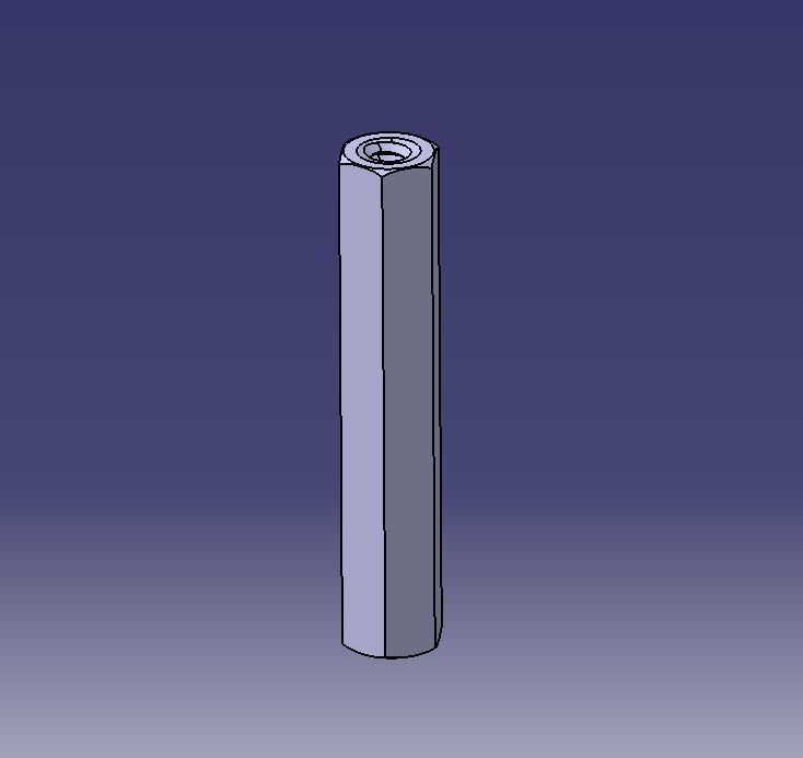 M4 Hexagonal Stud Connector  3D print model_18