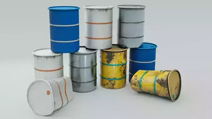 Oil Barrel Low-poly 3D model Low-poly 3D model