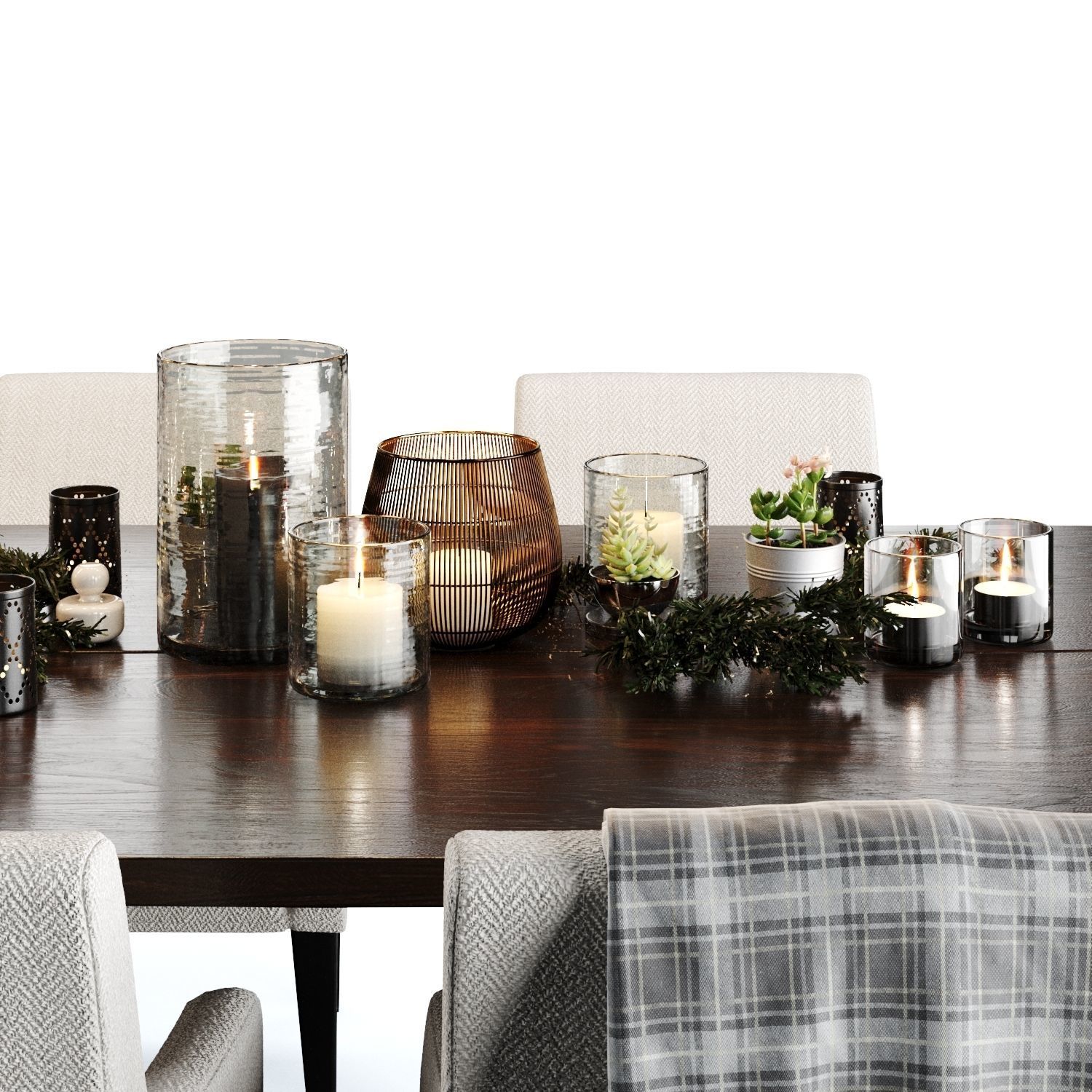 Dining set 05 3D model_1