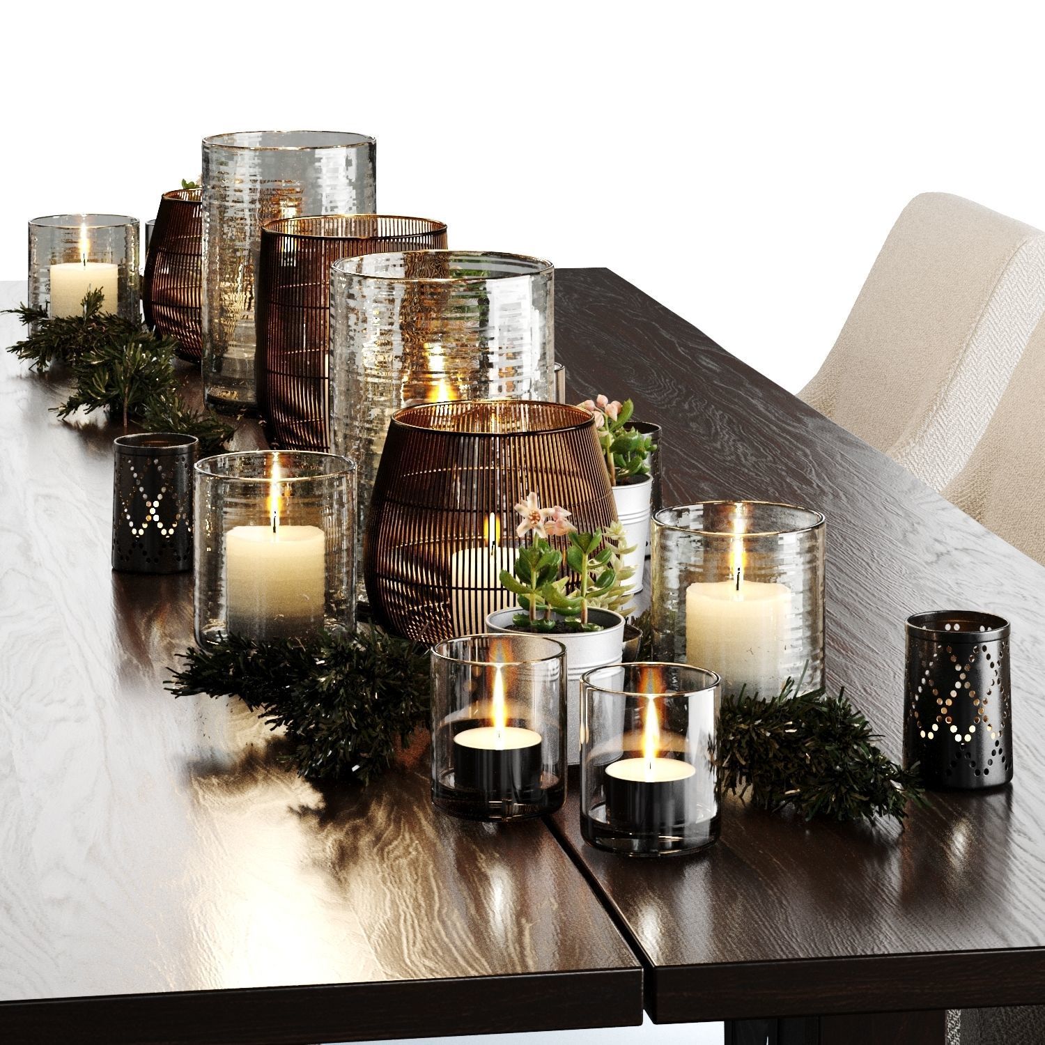 Dining set 05 3D model_2