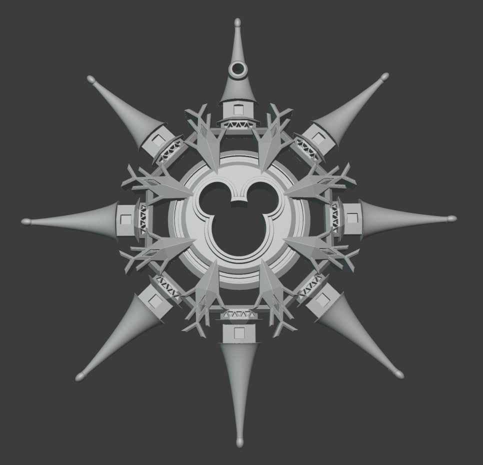 Magical Mouse Snowflake 3D print model_1