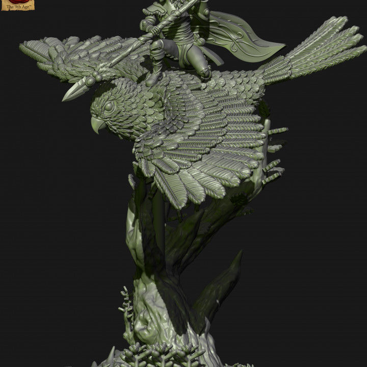 Wood elves Kestrel knights 3D print model_5