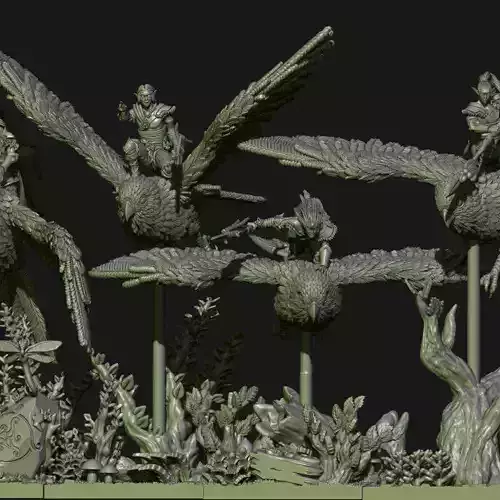 Wood elves Kestrel knights