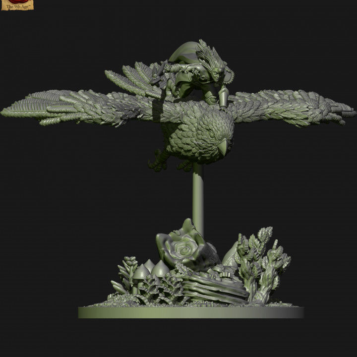 Wood elves Kestrel knights 3D print model_12