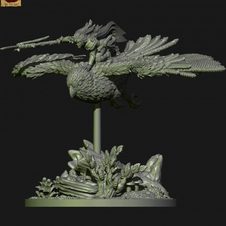 Wood elves Kestrel knights 3D print model_2