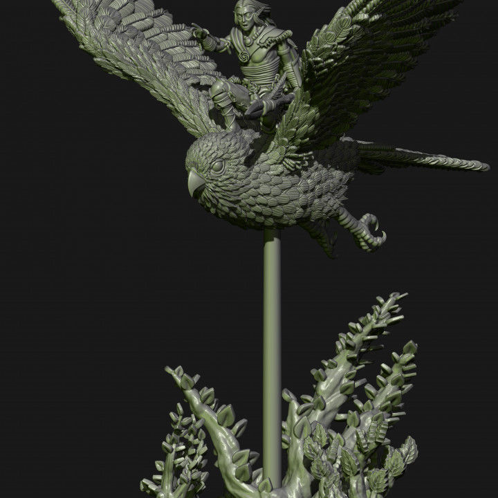 Wood elves Kestrel knights 3D print model_6