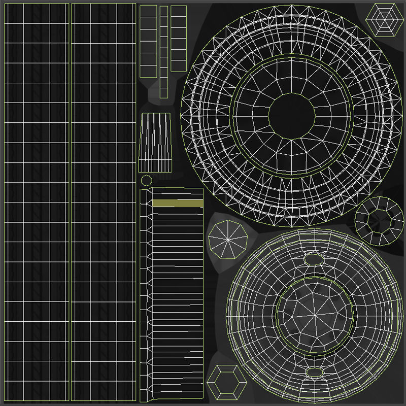 Flatbed Trailer Low-poly 3D model_49