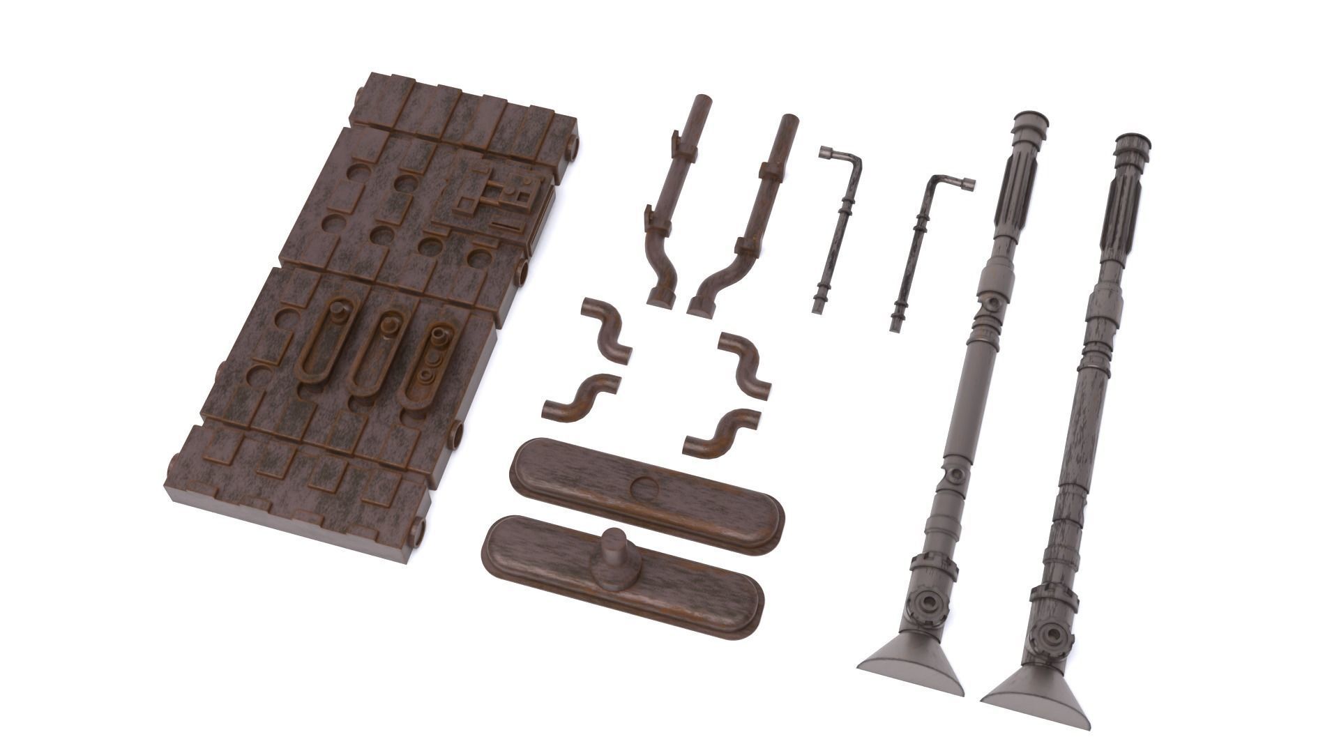 Star Wars Wall Parts 1 - The Imperial Entrance Heater 1-6 scale 3D print model_5