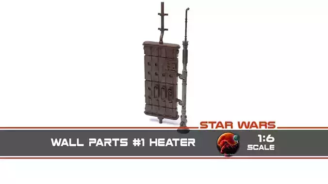 Star Wars Wall Parts 1 - The Imperial Entrance Heater 1-6 scale 3D print model