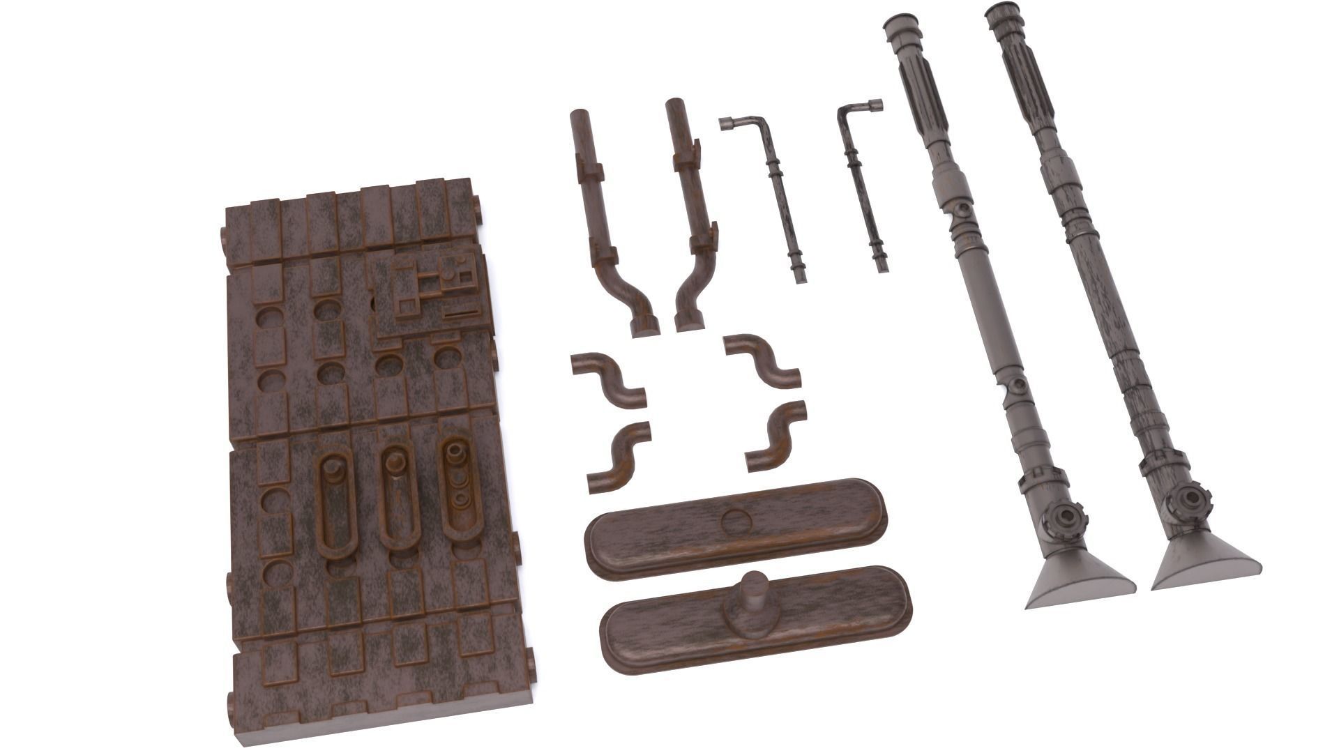 Star Wars Wall Parts 1 - The Imperial Entrance Heater 1-6 scale 3D print model_6