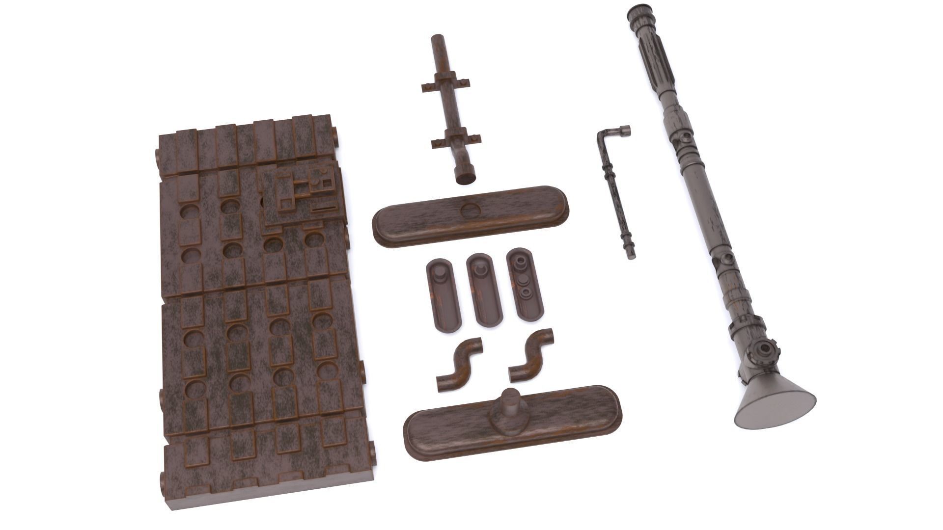 Star Wars Wall Parts 1 - The Imperial Entrance Heater 1-6 scale 3D print model_9