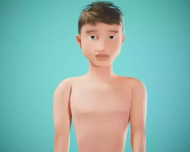 cartoon rigged  boy