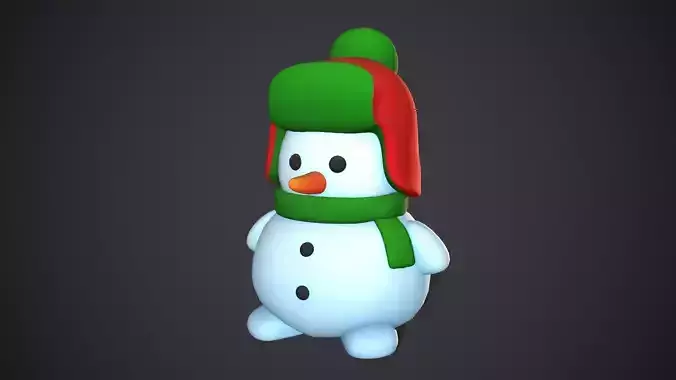 Snowman Stylized Cartoon