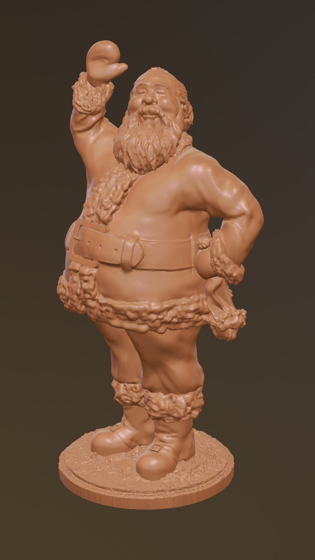Waving Santa 3D print model_1
