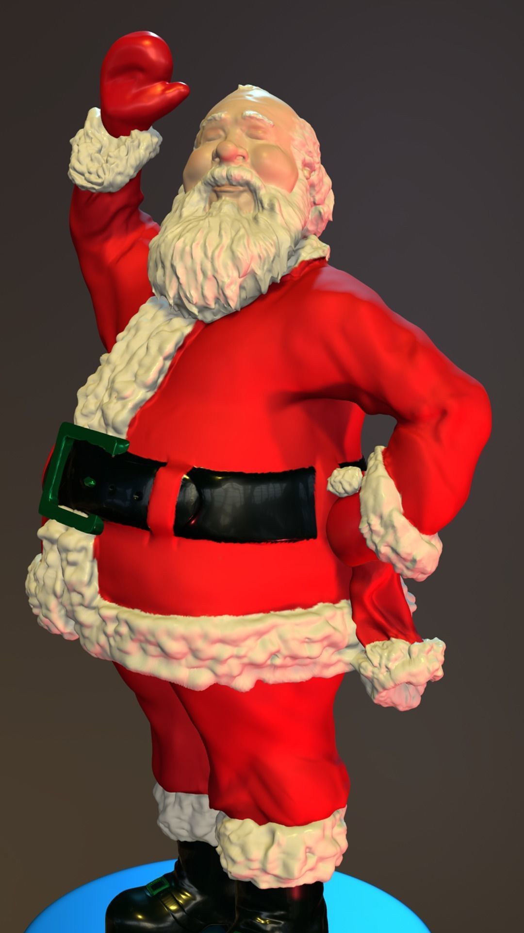 Waving Santa 3D print model_2