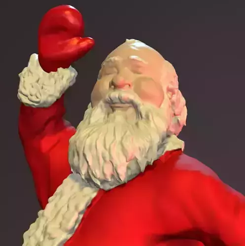 Waving Santa 3D print model